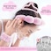 Spa Headband For Washing Face, Skincare Headband With Hair Clips, Cute skincare headband and wristband set for Women, Soft-Puffy Velvet Makeup Headbands, for Face Washing, Makeup, Skincare (Pink)
