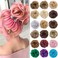 Benehair Messy Bun Hair Piece Thick Scrunchy Updo Hair Pieces for Women Wavy Hair Bun Scrunchies Donut Chignon Hairpiece with Elastic Rubber Band Hot Pink-Thicker 1pc 45g