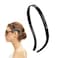 EVITA PERONI Hair Bands - Designed for Eyewear, No Pressure, No Headache, Comfortable Non-Slip Thin Fashion Headbands for Women's Hair - Black