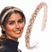 Women Colour Headband Non-Slip Hairband Twisted Weave Headband Fashion Comfortable Daily Hair Accessories (Rose-gold, Uniform size)