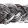 Wide Messy Braided Headband with Teeth Synthetic Hair Plaited Headband High Elasticity Braids Chunky Fishtail Braided Hair Band Hairpiece for Girls Women (Dark Gray)