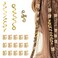 18 PCS Hair Jewelry for Braids Accessories, Multiple Styles Dreads Hair Rings Hair Cuffs Clips, Metal Locs Hair Charms for Women Halloween and Everyday Dreadlock Accessories Hair Decoration(Gold)