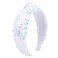 YARIEW Sequin Knotted Headband for Girls Sparkle White Knot Hair Bands Accessories for Kids Cute Little Girl Headbands Princess Headband Glitter Girls Hair Accessories