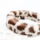 Set of 2 Faux Fur Headband for Women Girls Cute Stylish Fluffy Hairband White Brown Headwear Makeup Spa Skincare Headband Soft Fashion Hair Accessories (White Leopard, Khaki Brown Leopard)