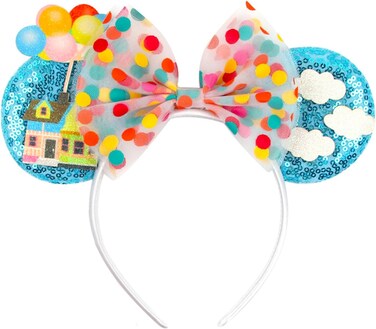 MADO Blue up Mouse Ears Headband for Women adults kids Girls boys, Princess mouse ears
