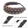TOECWEGR Hair Braided Headband Classic Chunky Wide Thick Plaited Braids Elastic Stretch Syntheti Buckling Hairpiece Braid Headband
