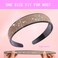 4PCS Solid Rhinestone Headbands for Women Girls Fashion Sparkly Headband with Teeth Glitter Hairbands Non Slip Hair Hoop Bling Decorative Hair Accessories for Ladies