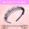 Rhinestone Headband with Teeth Comb Flower Glitter Headband for Women Girls Sparkly Crystal Plastic Hairband Non Slip Hair Hoop Hair Accessories for Ladies Girls with 4PCS