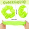 Lusofie 2Pcs 80s Neon Hair Scrunchies Yellow Large Scrunchie Elastics Fluorescent Yellow Scrunchy Hair Bands Hair Ties for Women and Girls