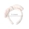 Guqqeuc Bunny Ears Headband Plush Hairband for Women Girls Cute Bowknot Headbands for Washing Face Spa Headbands for Girls White Rabbit Ears Headband for Easter Costume