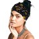 SARATA Dark Blue Christmas Headband for Women Golden Gift Elk Printed Non Slip Elastic snowflake Head Bands Christmas tree with Elastic Large Hair Bands for Women Girls Xmas Party Hair Access 3PCS