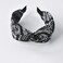 Boho Black Paisley Knotted Headband - Wide Twisted Knot, Non-Slip Bandana for Women and Girls' Hair