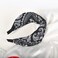 Boho Black Paisley Knotted Headband - Wide Twisted Knot, Non-Slip Bandana for Women and Girls' Hair