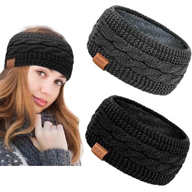 Winter Headbands for Women Ear Warmer, Knit Womens Winter Headband Thick Ear Warmers for Women Soft Warm Head Wraps Ear Covers for Cold Weather