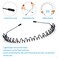 CAMKONG 3PCS Metal Hair Band for Men Headbands Women Wavy Hairband Spring Hair Hoop Sports Fashion Hair Bands Unisex Black Elastic Non Slip Simple Headwear Accessories