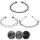 CAMKONG 3PCS Metal Hair Band for Men Headbands Women Wavy Hairband Spring Hair Hoop Sports Fashion Hair Bands Unisex Black Elastic Non Slip Simple Headwear Accessories
