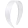 Wecoe White Headband 1.6 Inch Wide Silk Satin Headband Women Non Slip Fashion Plain Head Band Solid Hair Band DIY Holiday Hair Accessories for Women Girls Diademas Para Mujer Gifts