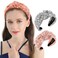 Wide Hair Bands For Women Fashion White Pearl Headbands For Women Top Knot Headband For Girl (2psc Knot Headband1)