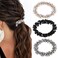3 Pcs Rhinestone Hair Ties Pearl Hair Scrunchies Elastic Crystal Ponytail Holder Fancy Beaded Hair Band Stretchy Pretty Hair Ropes for Women Girls Accessories
