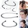 18 Pcs Metal Hair Band, Black Wave Headband, Spring Shaped Sport Hair Bands for Women's Yoga, Hair Accessories for Men and Women