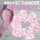 Breast Cancer Scrunchie, Pink Ribbon Hair Accessories, Breast Cancer Awareness Premium Velvet Pink No Crease Hair Elastics