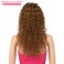 Rebecca Fashion #30 Brown Headband Wig Human Hair Deep Wave Headband Wigs for Black Women 14 Inch Brazilian Virgin Human Hair Half Wigs with Headbands Attached Curly Headband Wig