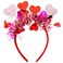 Red Heart Valentines Headbands for Women,Red Pink Glitter Hearts Headband for Valentine Hair Accessories