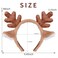 Reindeer Antlers Headband Christmas Headbands for Women Cute Animal Ears Hairband Fluffy Realistic Deer Antlers Hair Hoop for Winter Xmas Hair Accessory Festival New Year Party Headwear 1PCS (Brown)