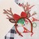 QDTK Christmas Antlers Headband Brown Reindeer Ears Headbands for Women Girls Sequined Glittery Deer Antler with Bow Hairband Holiday Hair Accessories
