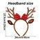 Brown Christmas Antlers Headband Reindeer Ears Headbands for Women Christmas Holiday Hair Accessories for Women