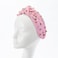 Holiday Pink Ribbon Headband for Women Rhinestone Breast Cancer Awareness Pink Ribbon Fright Embroidered Knot Wide Headband Hair Accessories Holiday Gifts (Pink Ribbon)