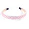 Crystal Rhinestone Headbands for Women Girls Bling Sparkly Headband Beaded Padded Hair Band Holiday Wedding Hair Accessories Light Pink
