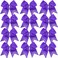 Hipcheer 12PCS 8" Rhinestones Large Cheer Hair Bows for Girls, Hand-made Grosgrain Ribbon Hair Accessories for Teen Girls Softball Cheerleader Sport (Purple)