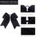 Large Black Cheer bow, Hipcheer 8 Inch Large Jumbo Cheer Hair Bows Ponytail Holder Elastic Band Handmade for Cheerleaders Teen Girls College Sports