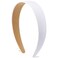 Satin Headbands for Women Girls White Headband 1.18 Inch Wide Thin Hard Headbands Non Slip Ribbon Hair Bands Plain Headbands for Crafts DIY Costume Holiday Hair Accessories Gifts
