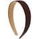 Satin Headbands for Women Girls Brown Headband 1.18 Inch Wide Thin Hard Headbands Non Slip Ribbon Hair Bands Plain Headbands for Crafts DIY Costume Holiday Christmas Gifts