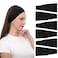 RITOPER Black Workout Head Bands for Women's Hair, Buttery Soft Non Slip Wide Thick Headbands Hair Bands for Women's Hair, Solid Headband for Fashion, Yoga, Running, Spa Day, Sports, Travel