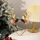 Christmas Headband for Women Xmas Shiny Deer Antler Bell Hair Accessories Ears Head Bands for Women's Hair Adult Girls Party Decorations Christmas Festival Fashion Supplies,Gold