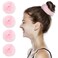 Pom Pom Hair Ties, Sightor 4pcs Ponytail Holders With Faux Rabbit Fur Fluffy Fuzzy Elastic Hair Bands Women Hair Accessories (Light Pink)