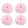 Pom Pom Hair Ties, Sightor 4pcs Ponytail Holders With Faux Rabbit Fur Fluffy Fuzzy Elastic Hair Bands Women Hair Accessories (Light Pink)