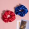 Silk Hair Scrunchies Red Blue Mulberry Silky Scrunchy Large for Women Girls Curly Thick Fine Hair Tie Sleep Elastic Band Ponytail Holder 90s Accessory Valentines Xmas Gift