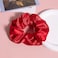 Silk Hair Scrunchies Red Blue Mulberry Silky Scrunchy Large for Women Girls Curly Thick Fine Hair Tie Sleep Elastic Band Ponytail Holder 90s Accessory Valentines Xmas Gift