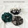 THXSILK Pure Mulberry Silk Scrunchies - Cute Ring Hair Ties for Women with Thick Hair, Black