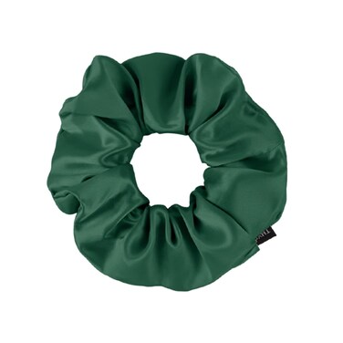 THXSILK Hair Silk Scrunchie for Women, Emerald Green, 1 x Silk Scrunchy, Free Size For All, Natural Materials, Occasions, Fashionable Cute Ring Ties Scrunchies, Suitable for Thick Hair