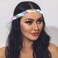 Light Up Rhinestone Headbands Led Glowing Hair Band Crystal Forehead Head Chain Sparkly Rave Party Costume Hair Accessories for Women and Girls (Sliver)