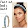 Rhinestone Headbands Bling Crystal Beaded Headband Thick Padded Hairbands Fashionable Handmade Hair Accessories for Women