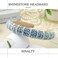 Rhinestone Headbands Bling Crystal Beaded Headband Thick Padded Hairbands Fashionable Handmade Hair Accessories for Women