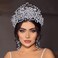 ULAPAN HP376 Silver Rhinestone Wedding Headpiece for Women Handmade Bridal Headband Hair Accessories