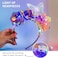 Light Up Flower Headbands LED Butterfly Hairband Sparkly Floral Headpieces Leaf Women Hair Accessories for Rave Costume