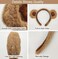 SIOTMERA Brown Bear Ears Cute Headband Fluffy Hairband Animal Head Wear for Party Celebrations Trips Decoration Cosplay Dress up Costume Makeup Washing Face Adults Womens Gift, 2 packs